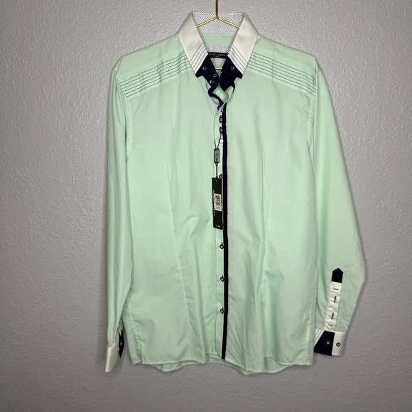 NWT Mint green Skylake Premium Slim Fit Shirt by Guide London - XL - Picture 1 of 11
